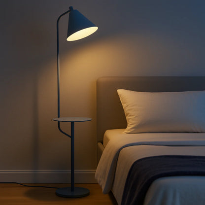 Nordéa Blauw – LED Vloerlamp met Tafel