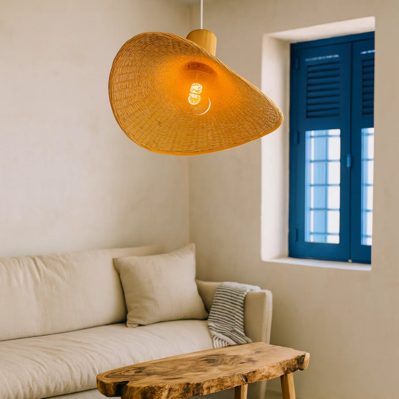 Orris Rotan – Industriële Rotan Hanglamp uit Tunesië