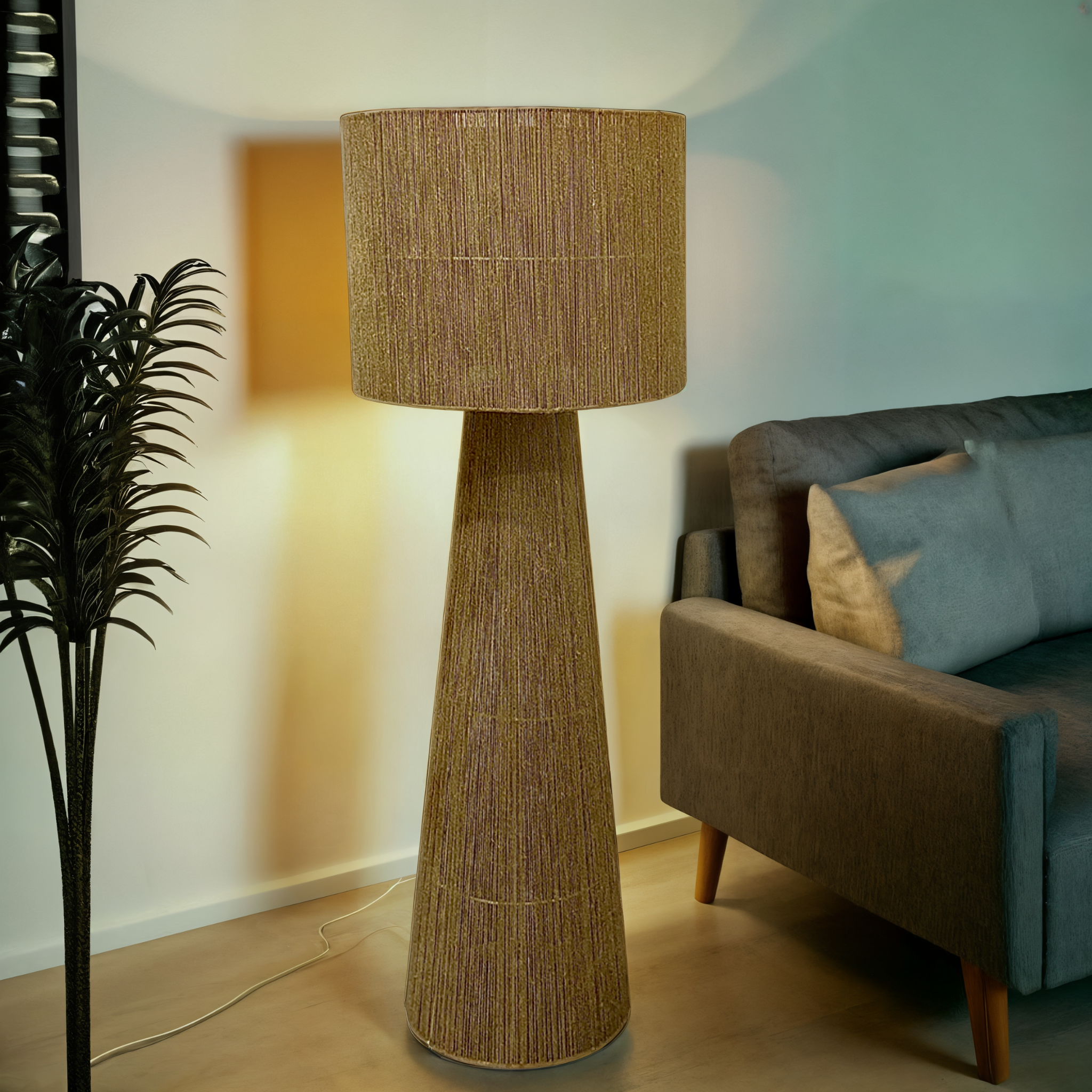 JutaLume Vloerlamp – Handgemaakt van Natuurlijk Jute