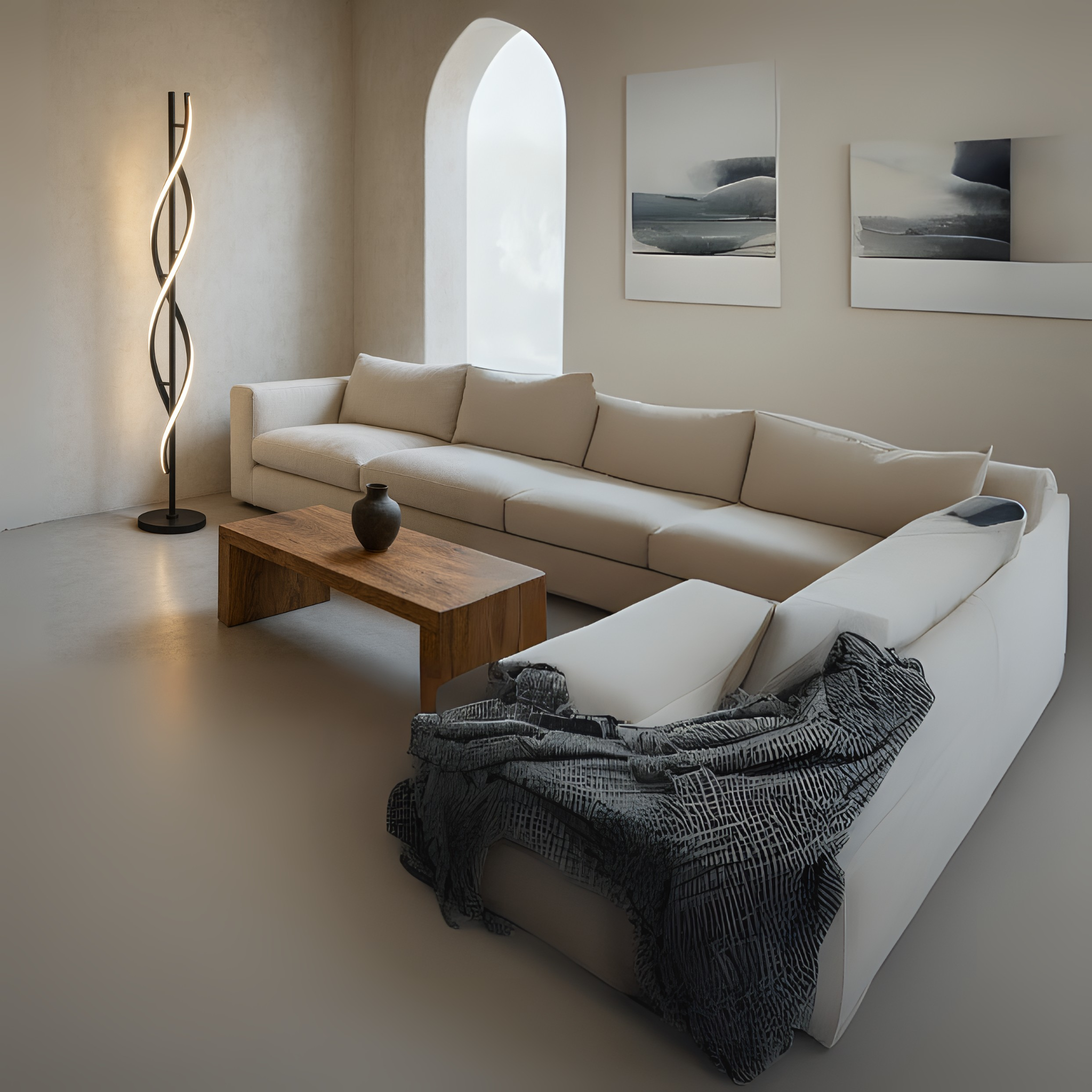 HelixGlow – Moderne LED Spiraal Vloerlamp