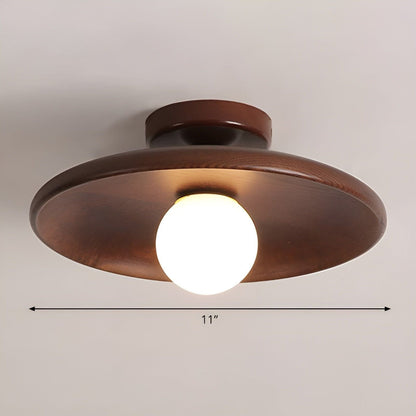 ZenWood LED Plafondlamp – Minimalistische Rust in Wabi-Sabi Stijl