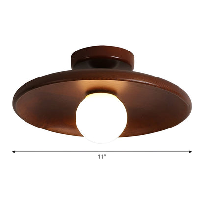 ZenWood LED Plafondlamp – Minimalistische Rust in Wabi-Sabi Stijl