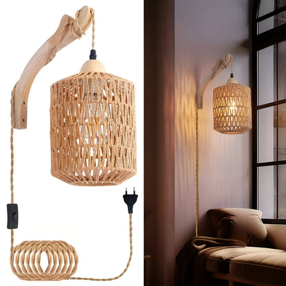 Natura weave Wandlamp – Handgeweven Boho Designlamp