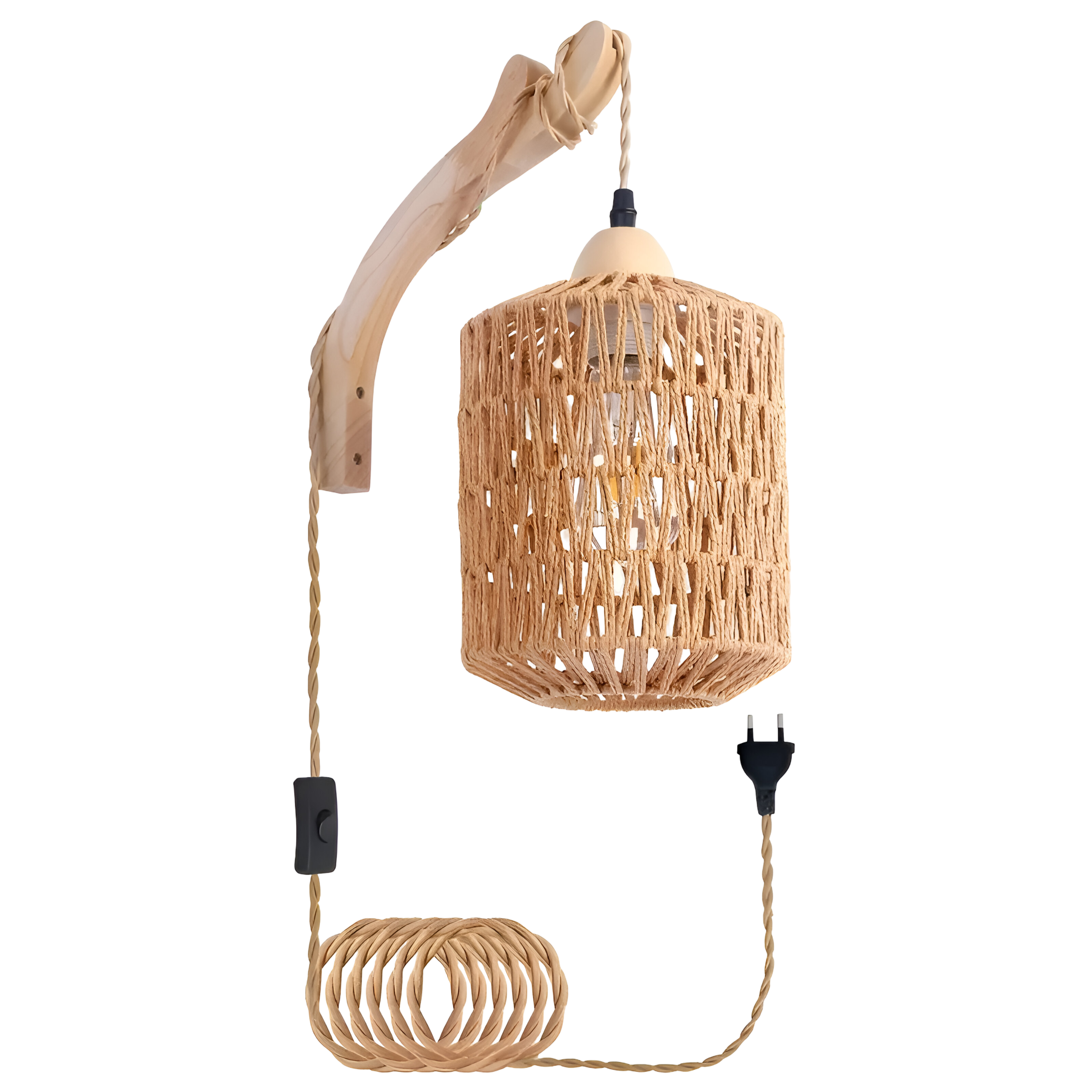 Natura weave Wandlamp – Handgeweven Boho Designlamp