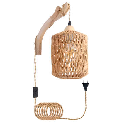 Natura weave Wandlamp – Handgeweven Boho Designlamp