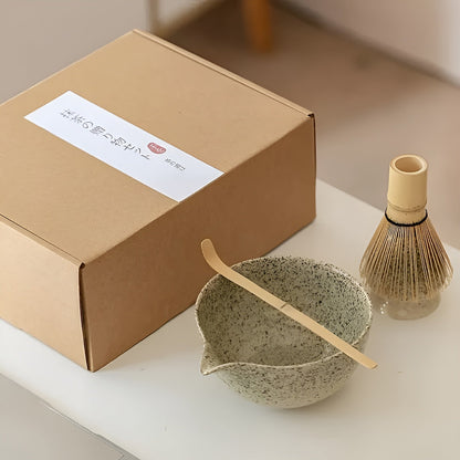 Zenmatcha Set – Japans 4-delig Matcha Thee Set in Geschenkbox