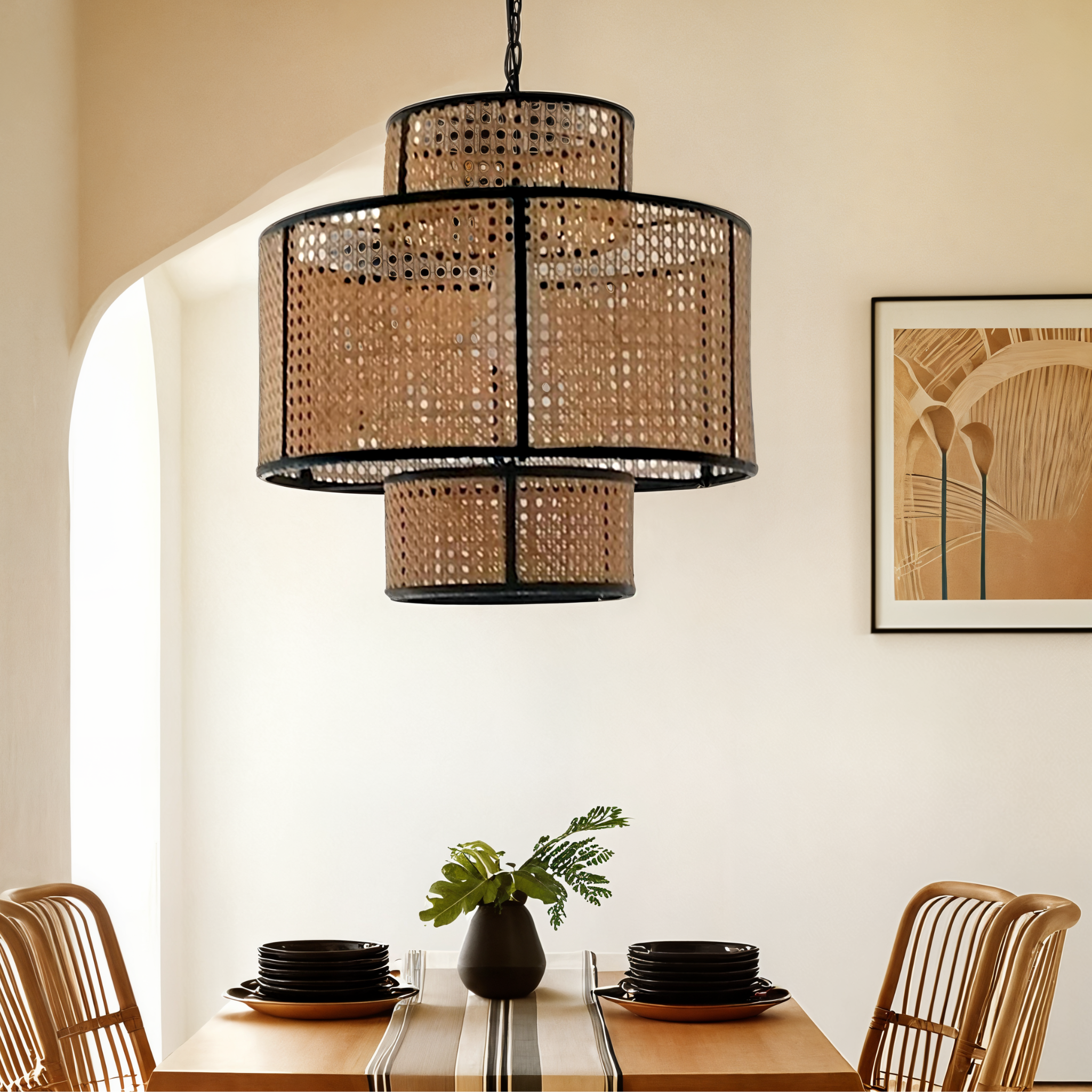 Eloya Rotan Hanglamp – Handgemaakte Natuurlijke Eyecatcher