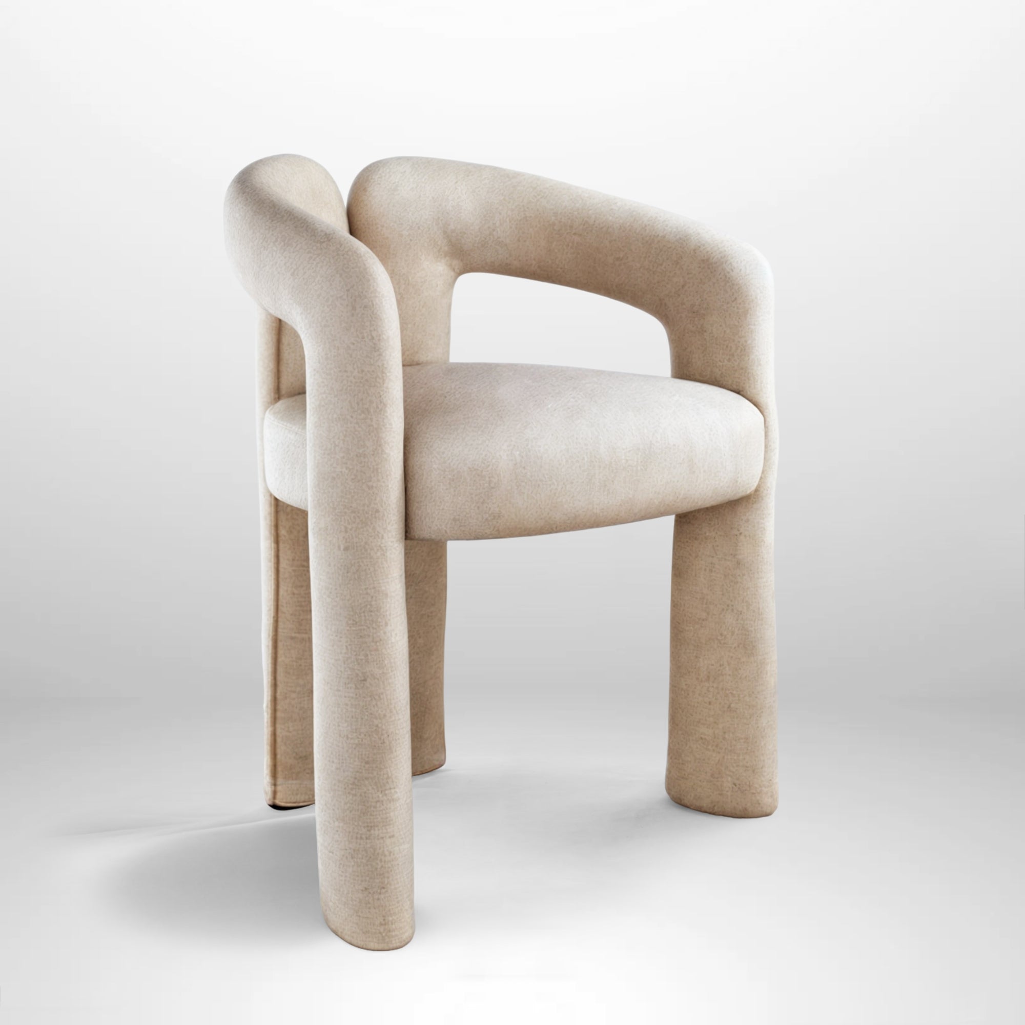 Étoile Chair – Luxe Fluwelen Designstoel met Omhullende Rugleuning
