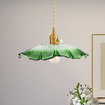 Glazen hanglamp met metalen fitting – Bonq