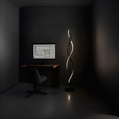 HelixGlow – Moderne LED Spiraal Vloerlamp