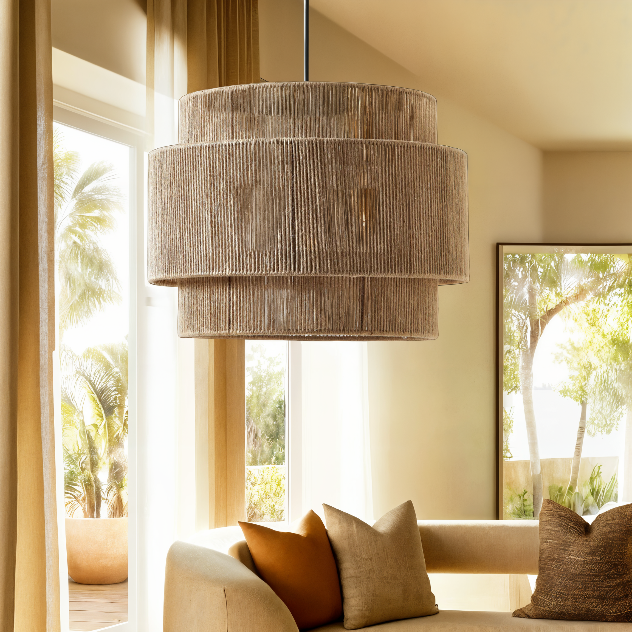 NaturaLuna – Handgemaakte Jute Hanglamp