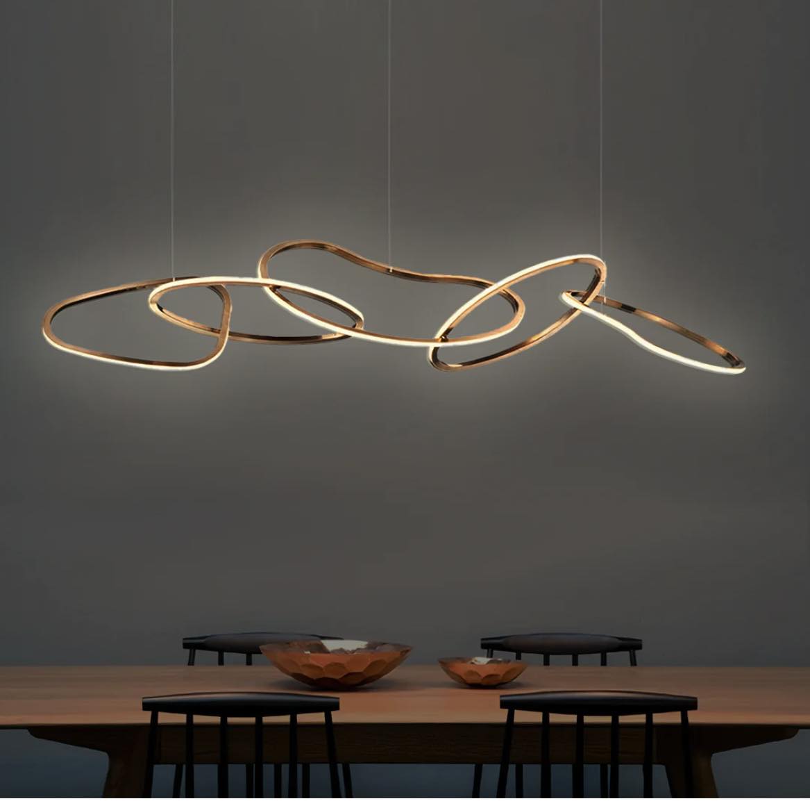 Solara Rings – Moderne Gouden Ringen Kroonluchter (5 Ringen)