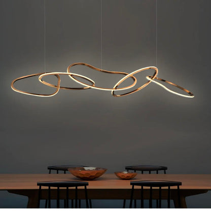 Solara Rings – Moderne Gouden Ringen Kroonluchter (5 Ringen)