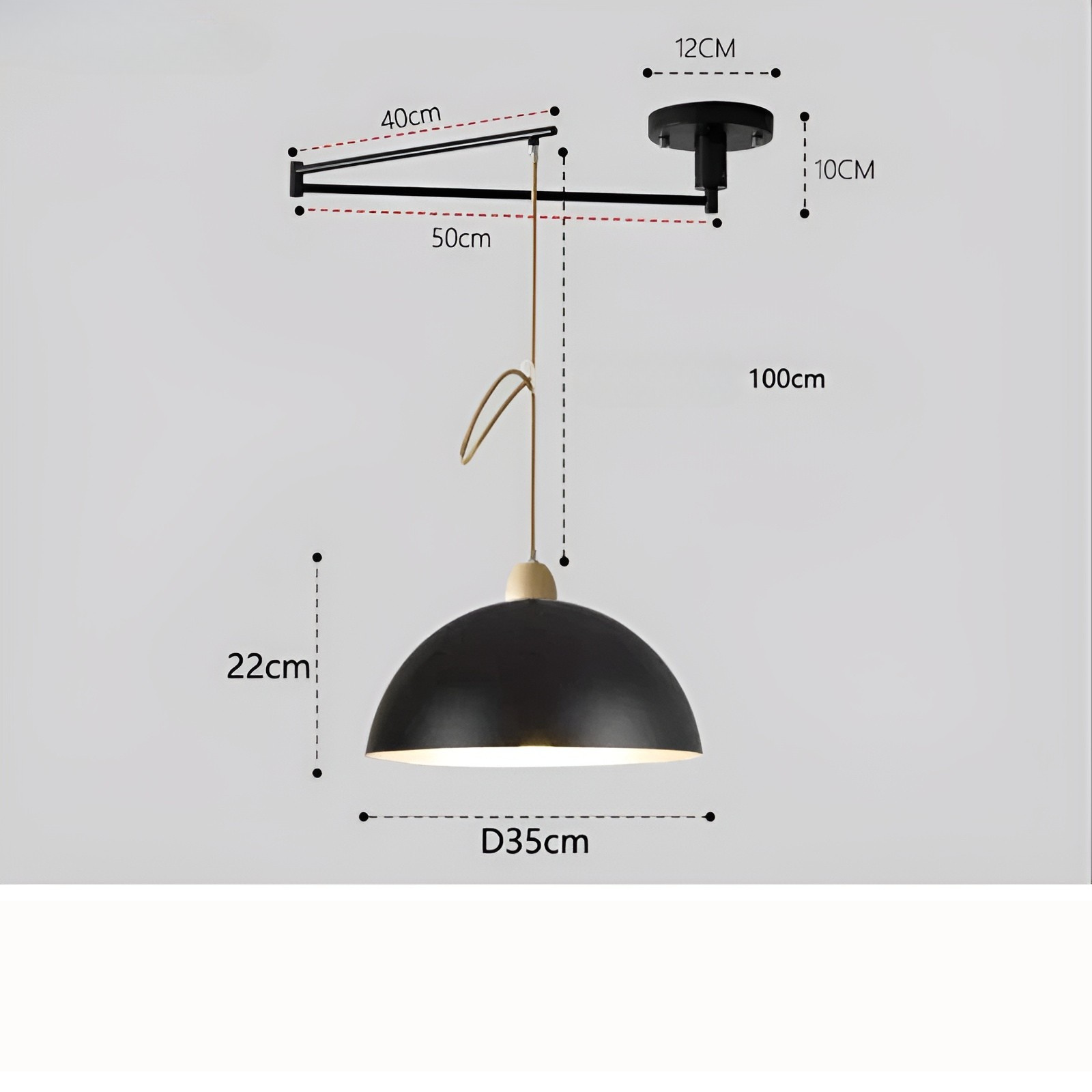 LuxeSwing – LED Hanglamp met Scharnierarm