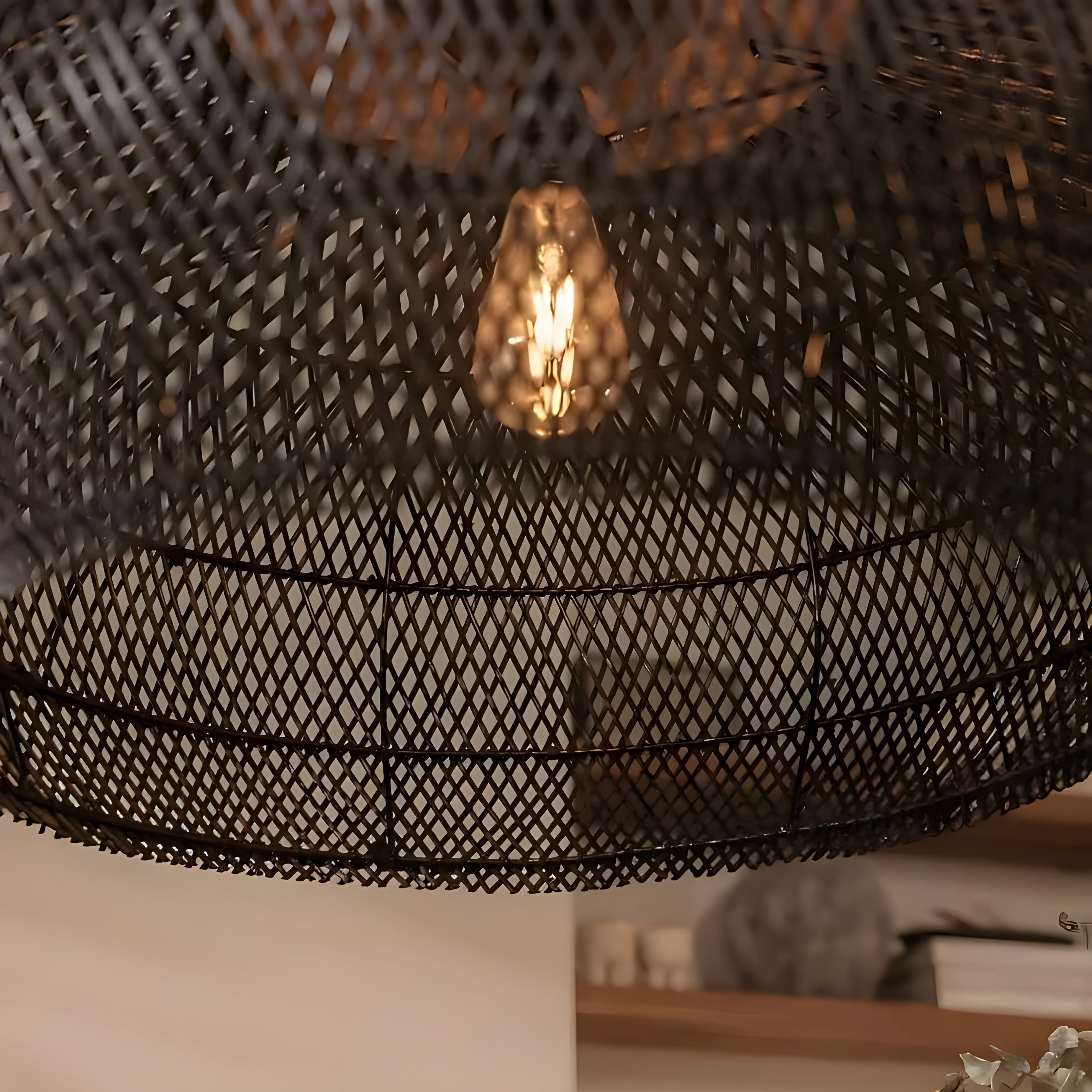 Naturalea Light – Handgemaakte Rotan Hanglamp met Warme Uitstraling