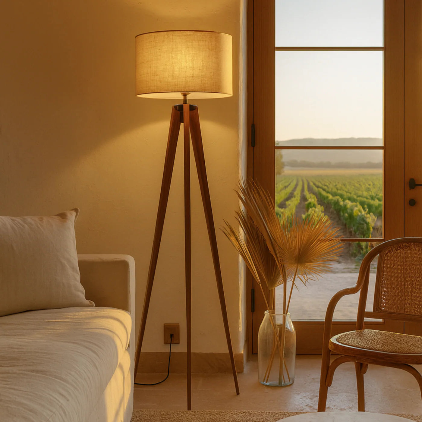 NordWood Tripod Lamp – Scandinavische Warmte & Tijdloos Design