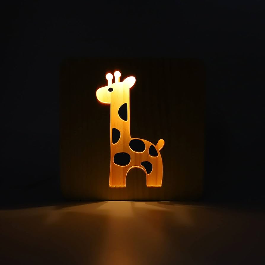 PineGlow – Houten Kinderlamp met Touch-Dimmer