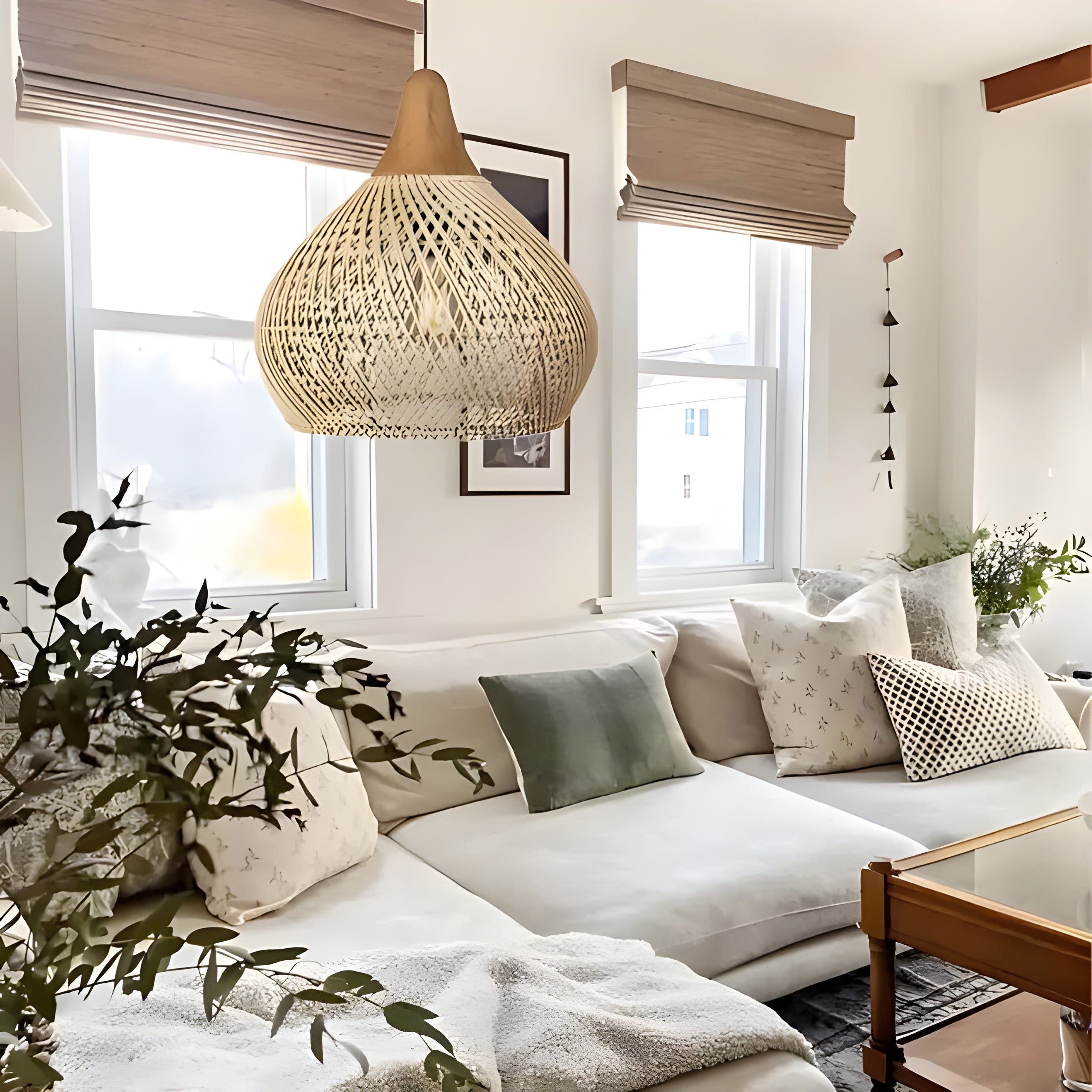 Naturalea Light – Handgemaakte Rotan Hanglamp met Warme Uitstraling
