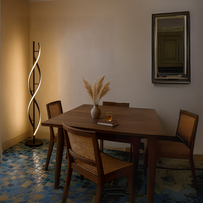 HelixGlow – Moderne LED Spiraal Vloerlamp