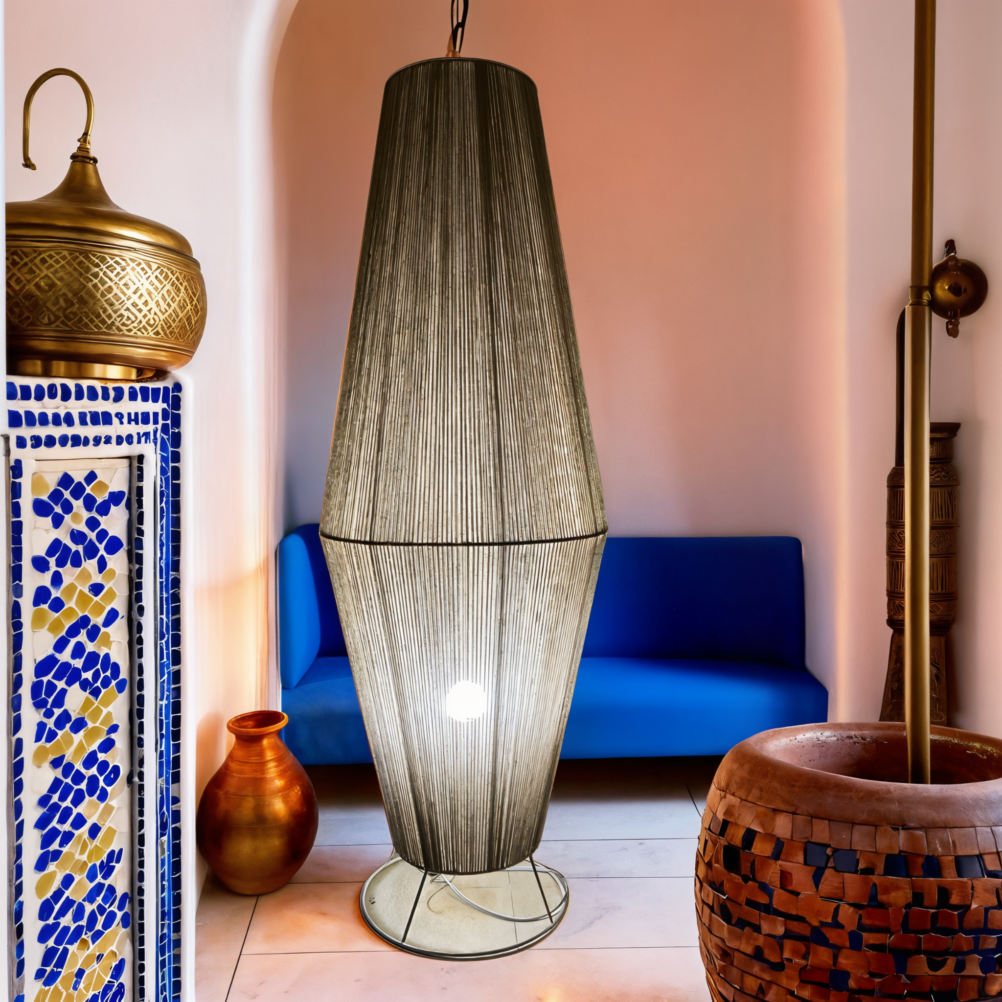 JutaLoom Vloerlamp – Handgemaakt van Natuurlijk Jute