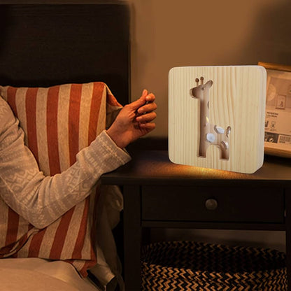 PineGlow – Houten Kinderlamp met Touch-Dimmer