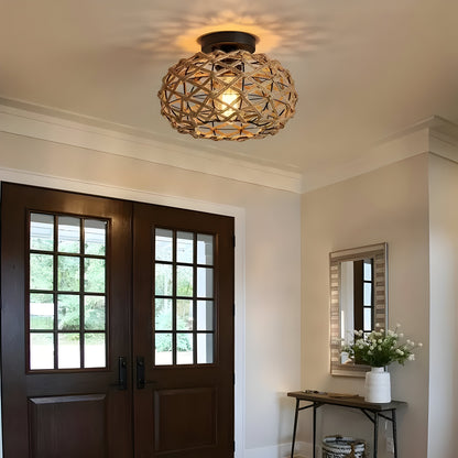 Maris Weave Plafondlamp – Boho Elegantie met Natuurlijk Touw