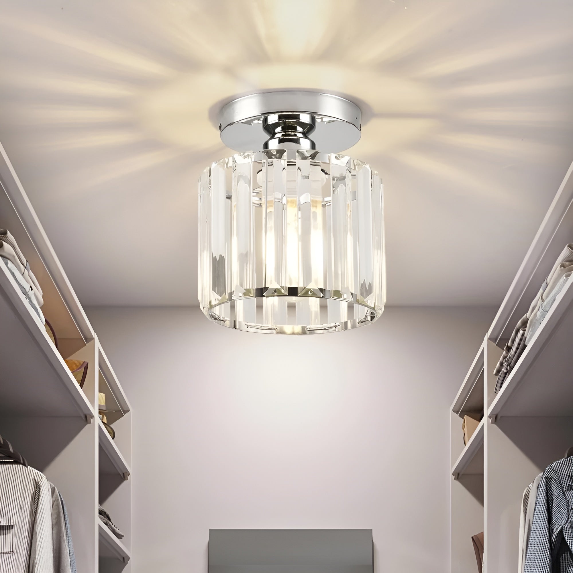 Delyra – Moderne Plafondlamp met Kristallen Gloed