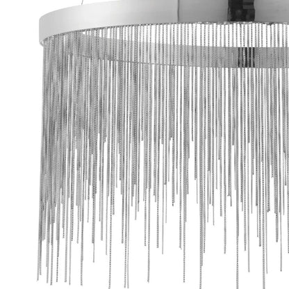 Hanglamp van chroom met kettingeffect – Bonq