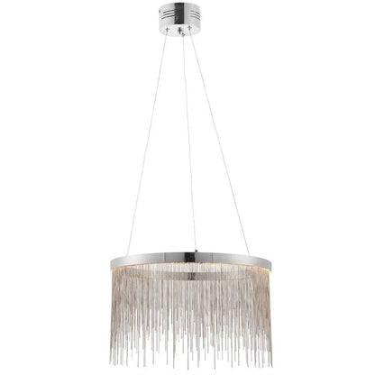 Hanglamp van chroom met kettingeffect – Bonq
