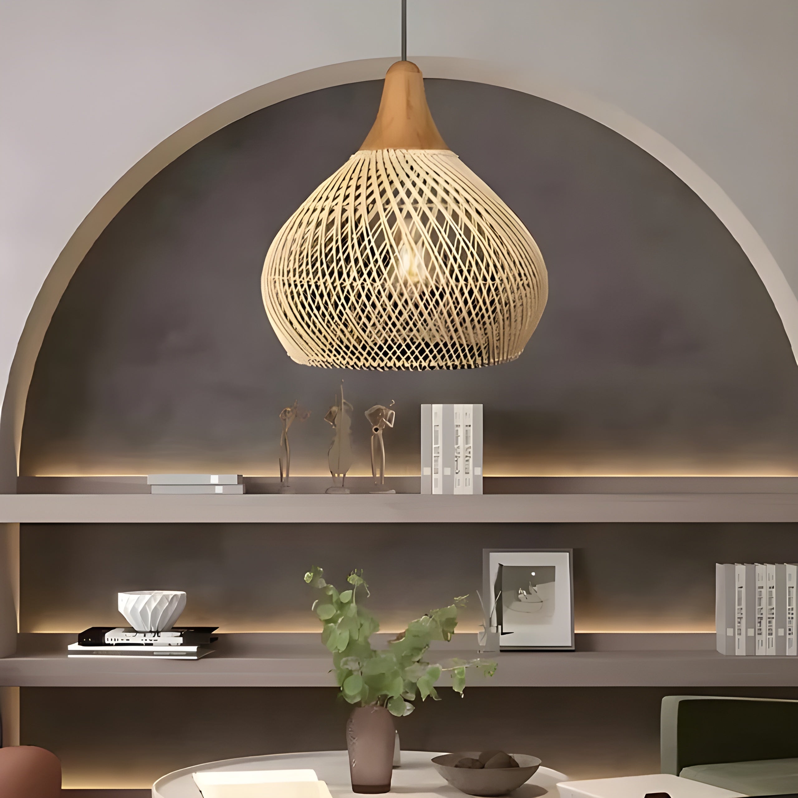 Naturalea Light – Handgemaakte Rotan Hanglamp met Warme Uitstraling