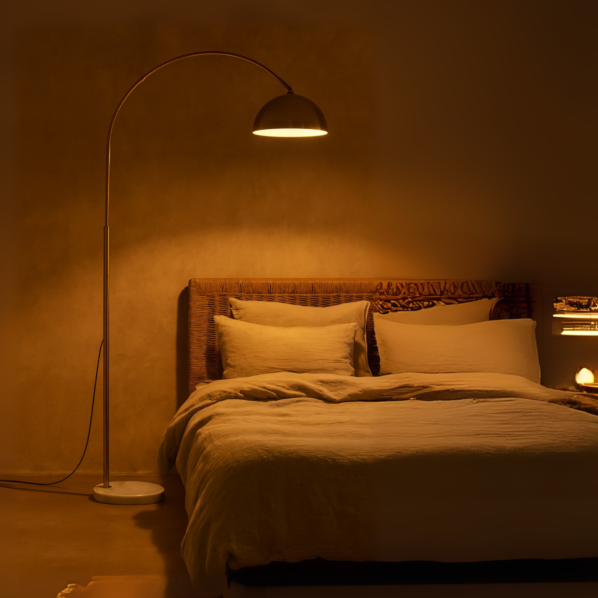 Aurora Arc Booglamp – Modern Design met Gouden Accent & LED