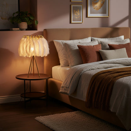 GlowFeather – Nacht- tafellamp met Pluimen