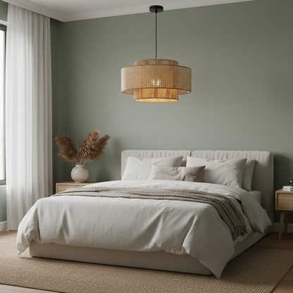 Hempora Wabi-Sabi Hanglamp – Handgemaakt van Henneptouw & Rotan