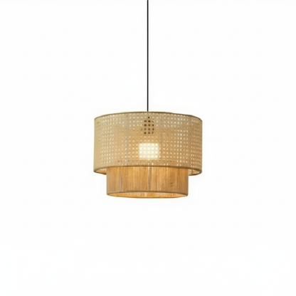 Hempora Wabi-Sabi Hanglamp – Handgemaakt van Henneptouw & Rotan