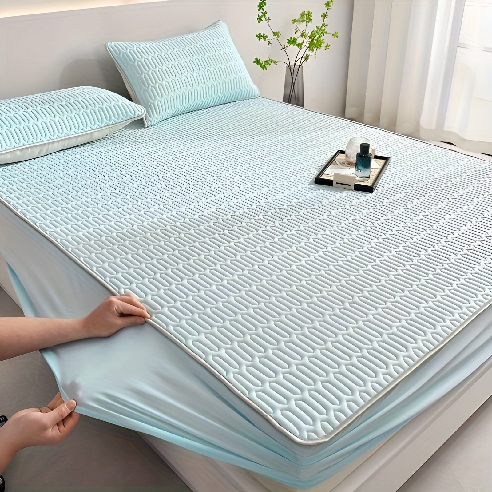 ClimaCool Set – Latex Topper & Kussenslopen voor Verfrissende Nachtrust