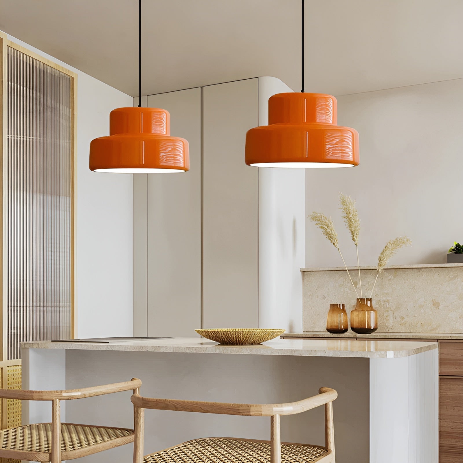 ArancioDome Hanglamp – Bauhaus Design in Levendig Oranje