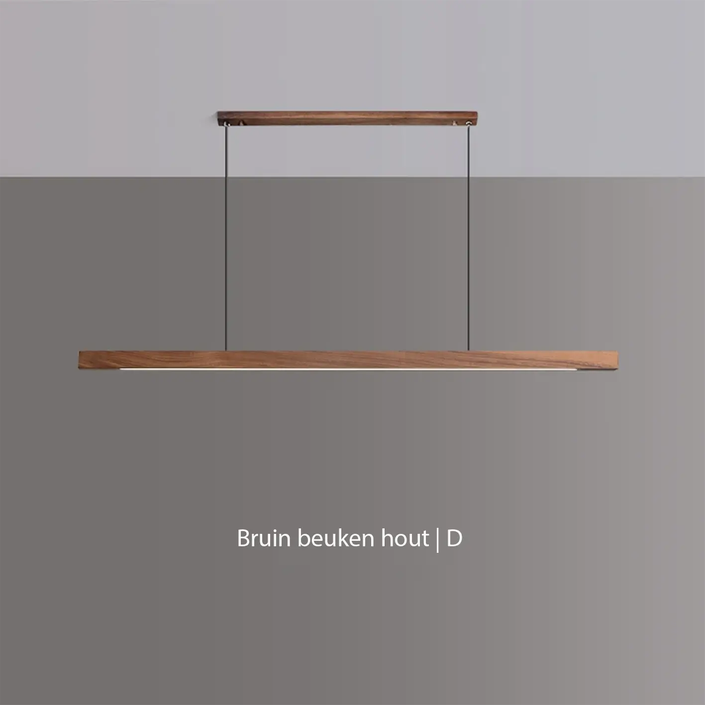 Glødra – Langwerpige Houten Hanglamp met Minimalistische Uitstraling