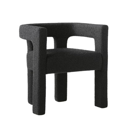 Lumière Chair – Moderne Bouclé Fauteuil met Omhullend Design