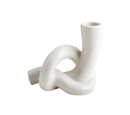 Aurora Knot – Minimalistische Keramische Kandelaar