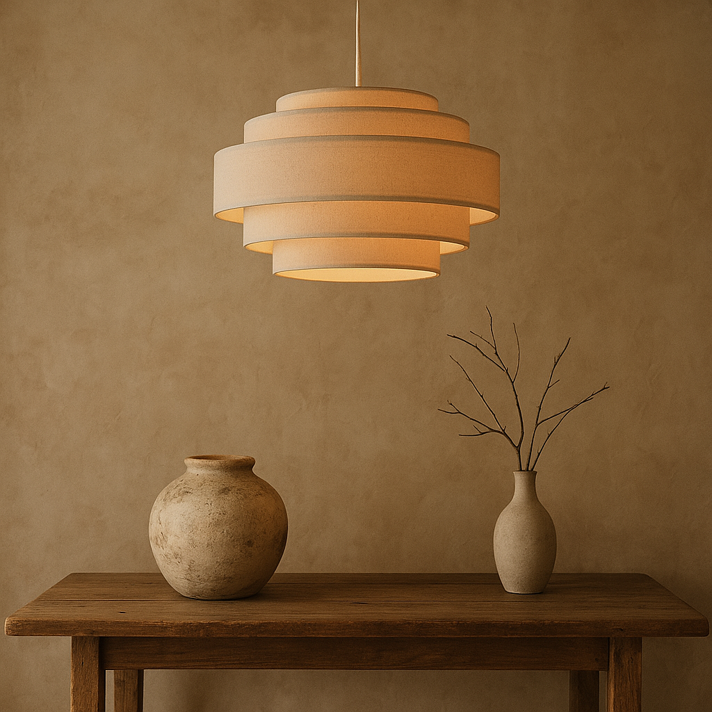 Hanglamp van stof – Wabi Sabi ringdesign – Bonq
