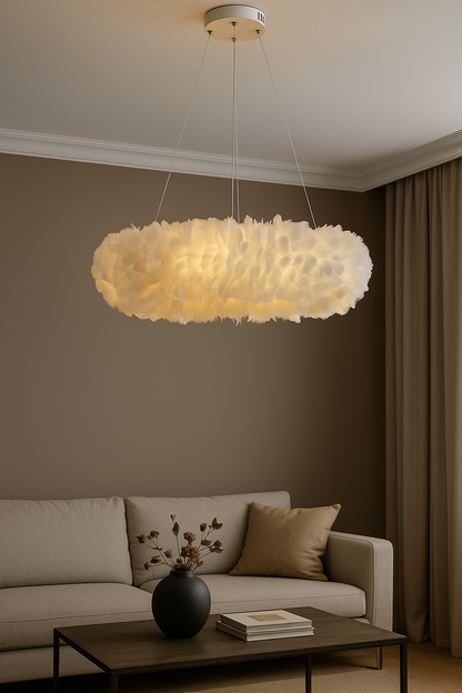 Fiora – Moderne Romantische Veer Chandelier