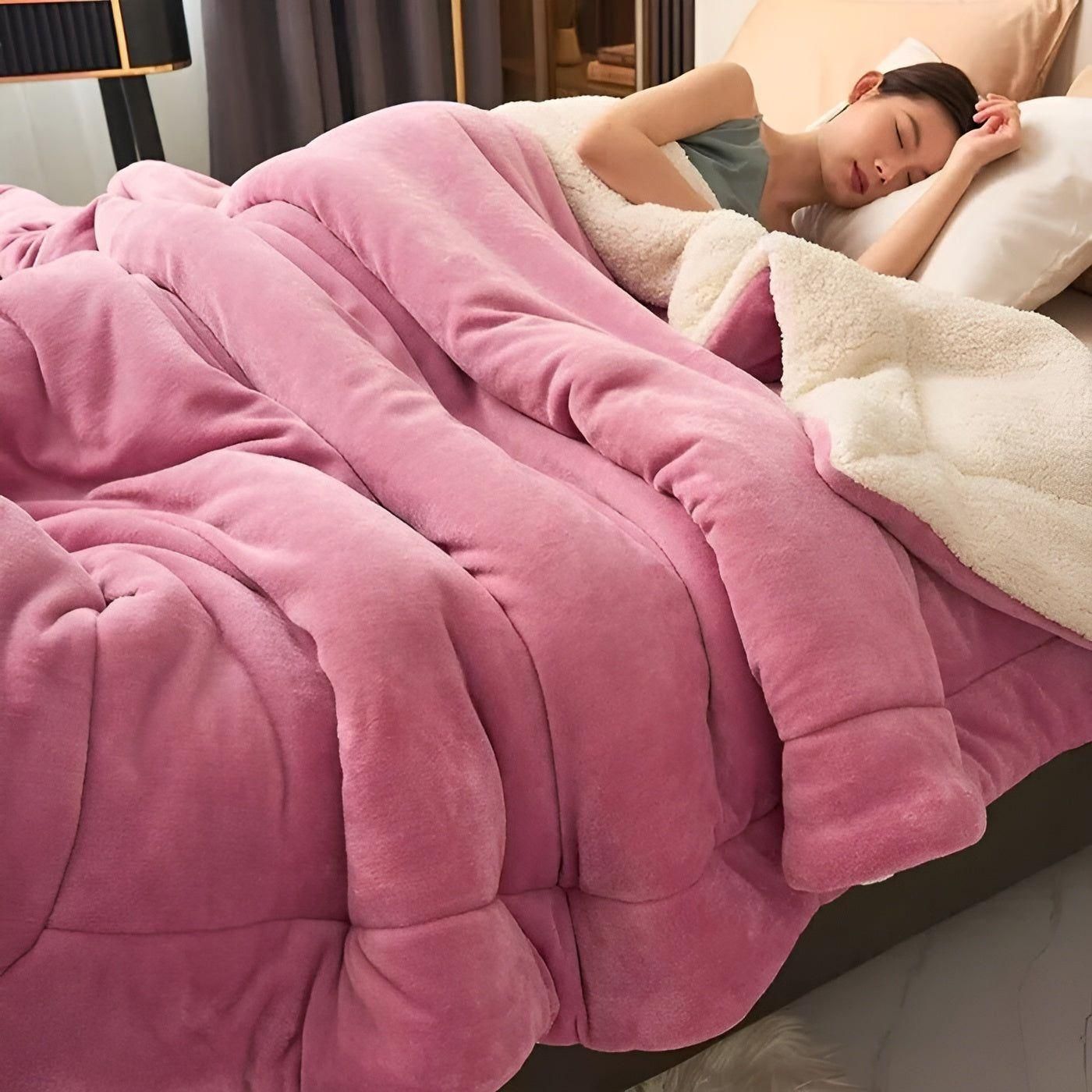 DuoLuxe Plaid – Dubbelgelaagde Fleece Deken voor Ultiem Comfort