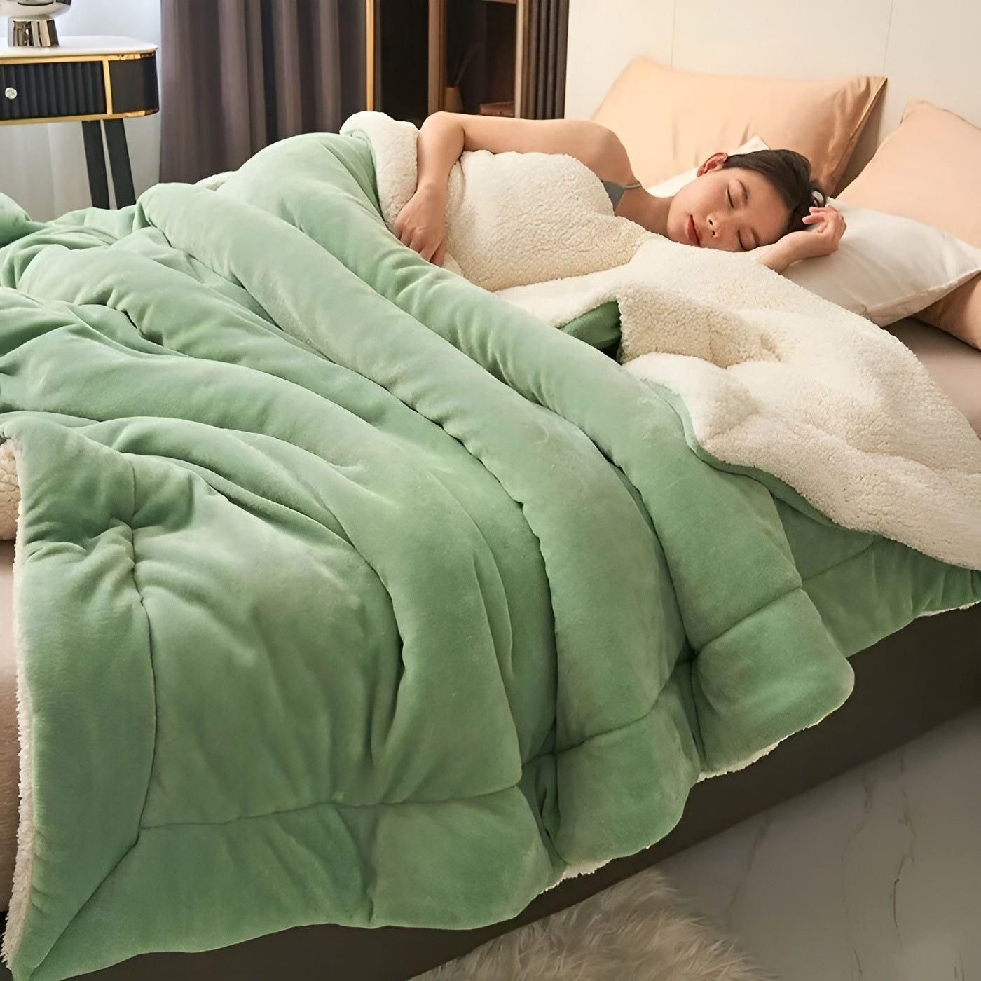 DuoLuxe Plaid – Dubbelgelaagde Fleece Deken voor Ultiem Comfort
