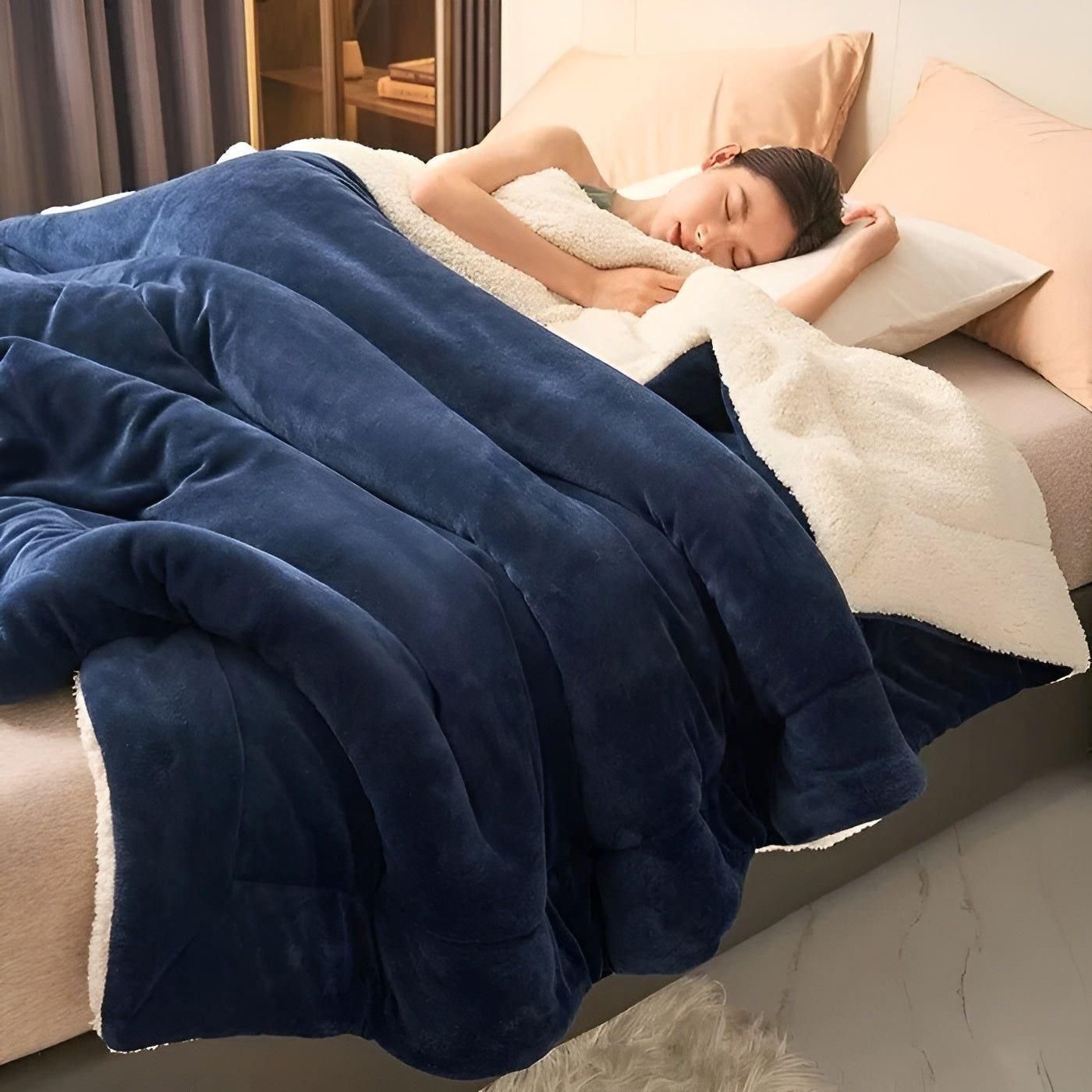 DuoLuxe Plaid – Dubbelgelaagde Fleece Deken voor Ultiem Comfort