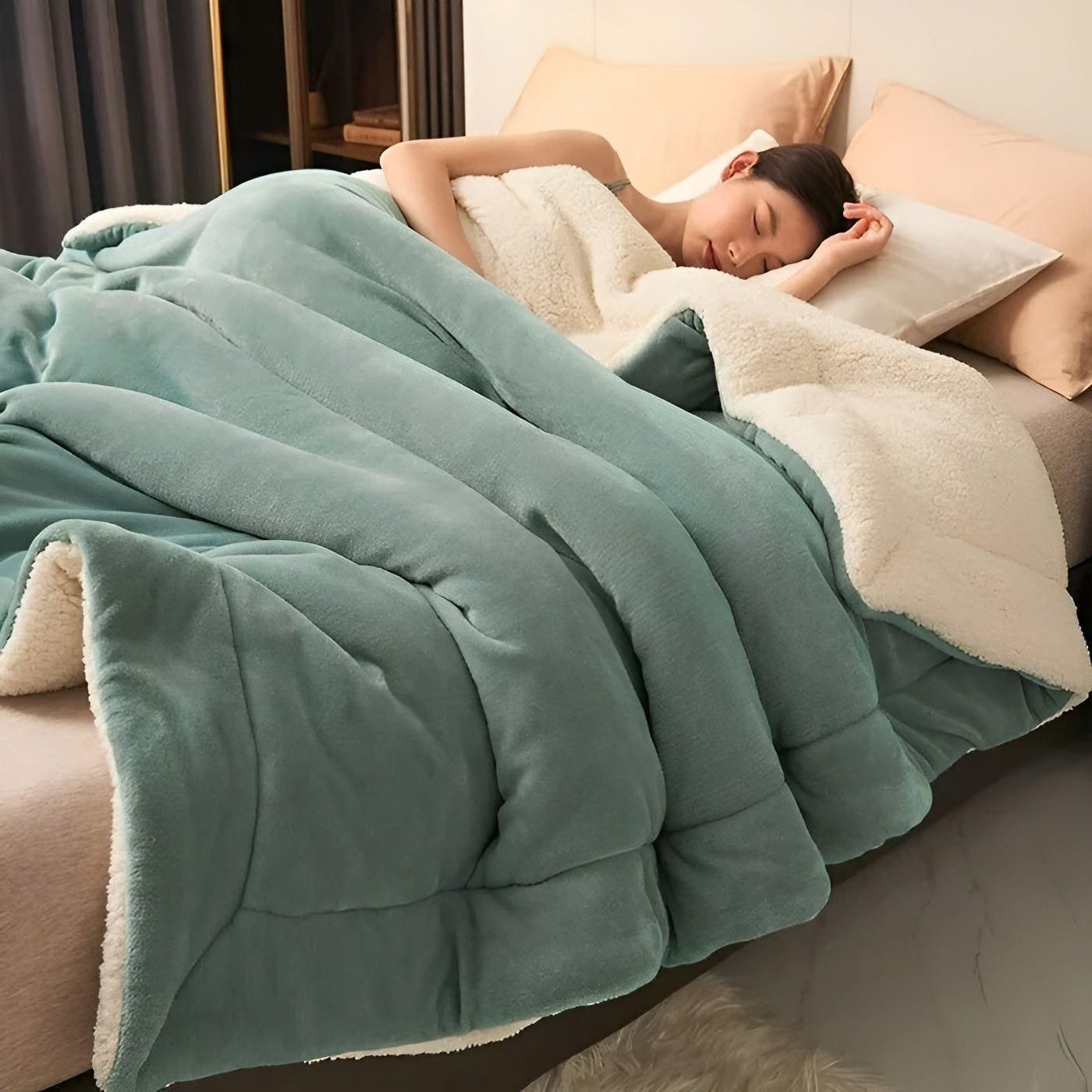 DuoLuxe Plaid – Dubbelgelaagde Fleece Deken voor Ultiem Comfort