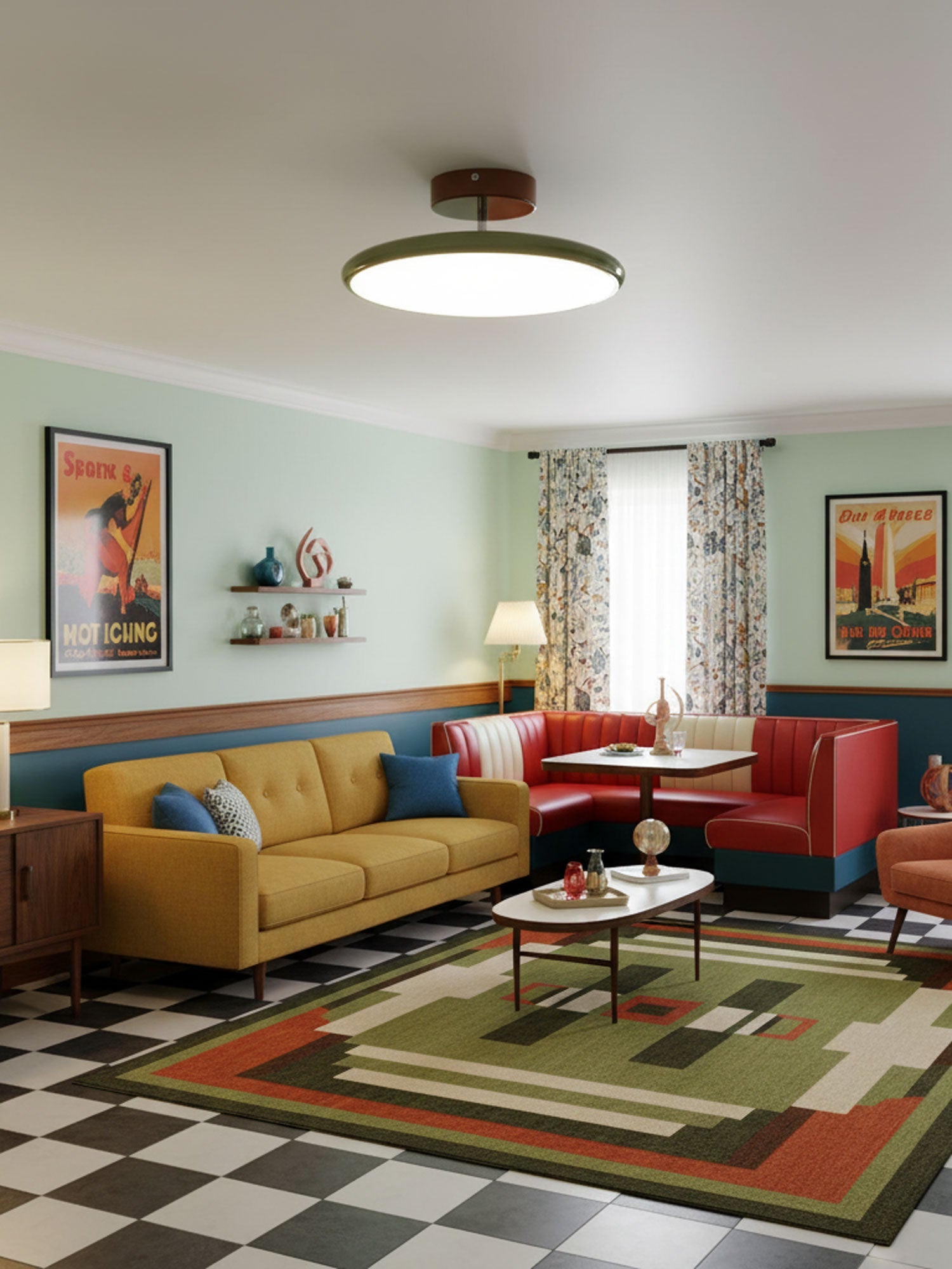 Plafondlamp van metaal en acryl – Bonq