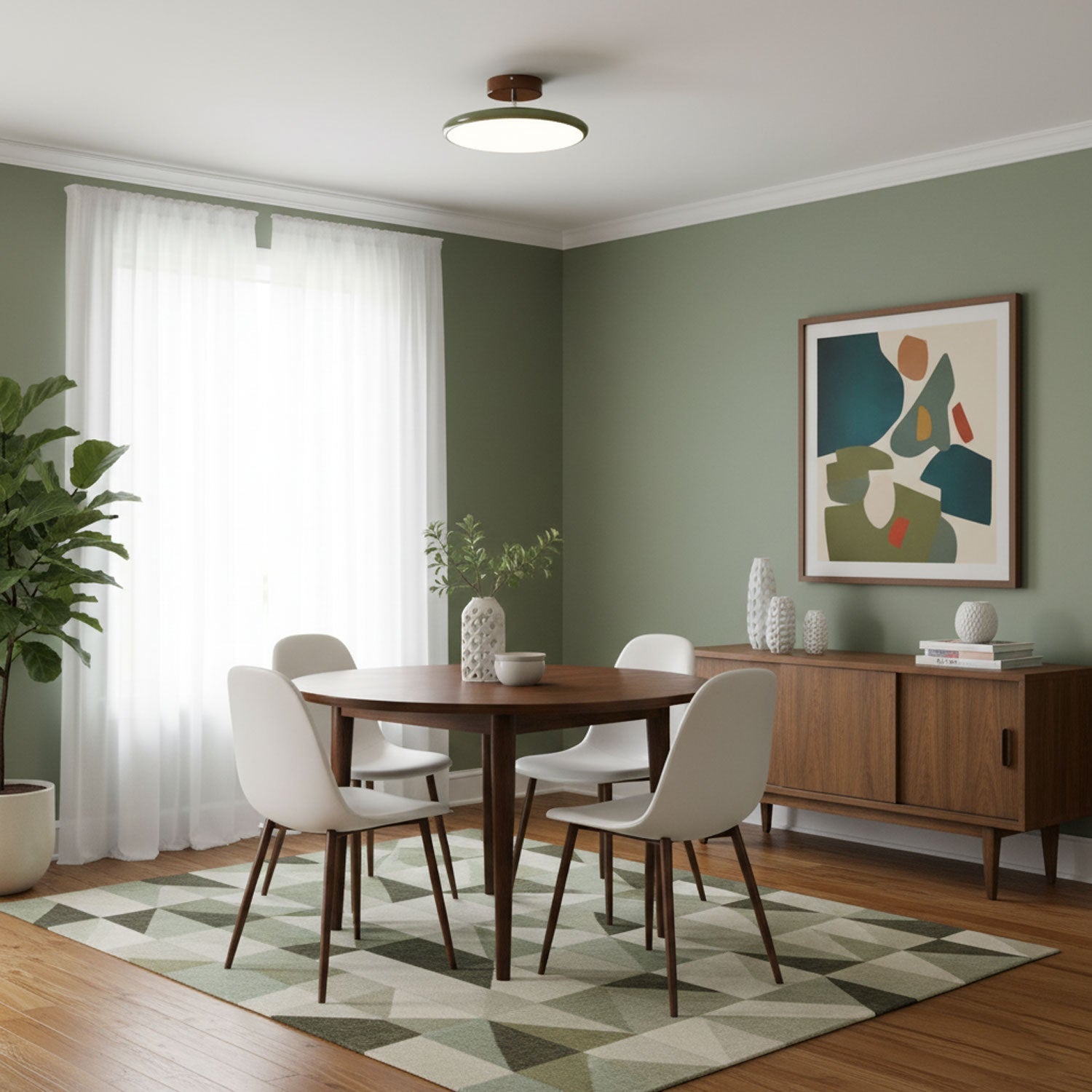 Plafondlamp van metaal en acryl – Bonq