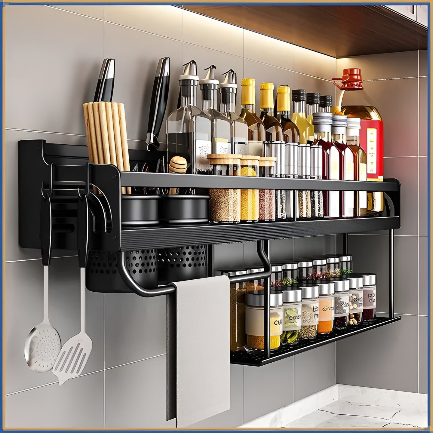 Culinara Rack – Multifunctioneel RVS Wandrek voor de Keuken