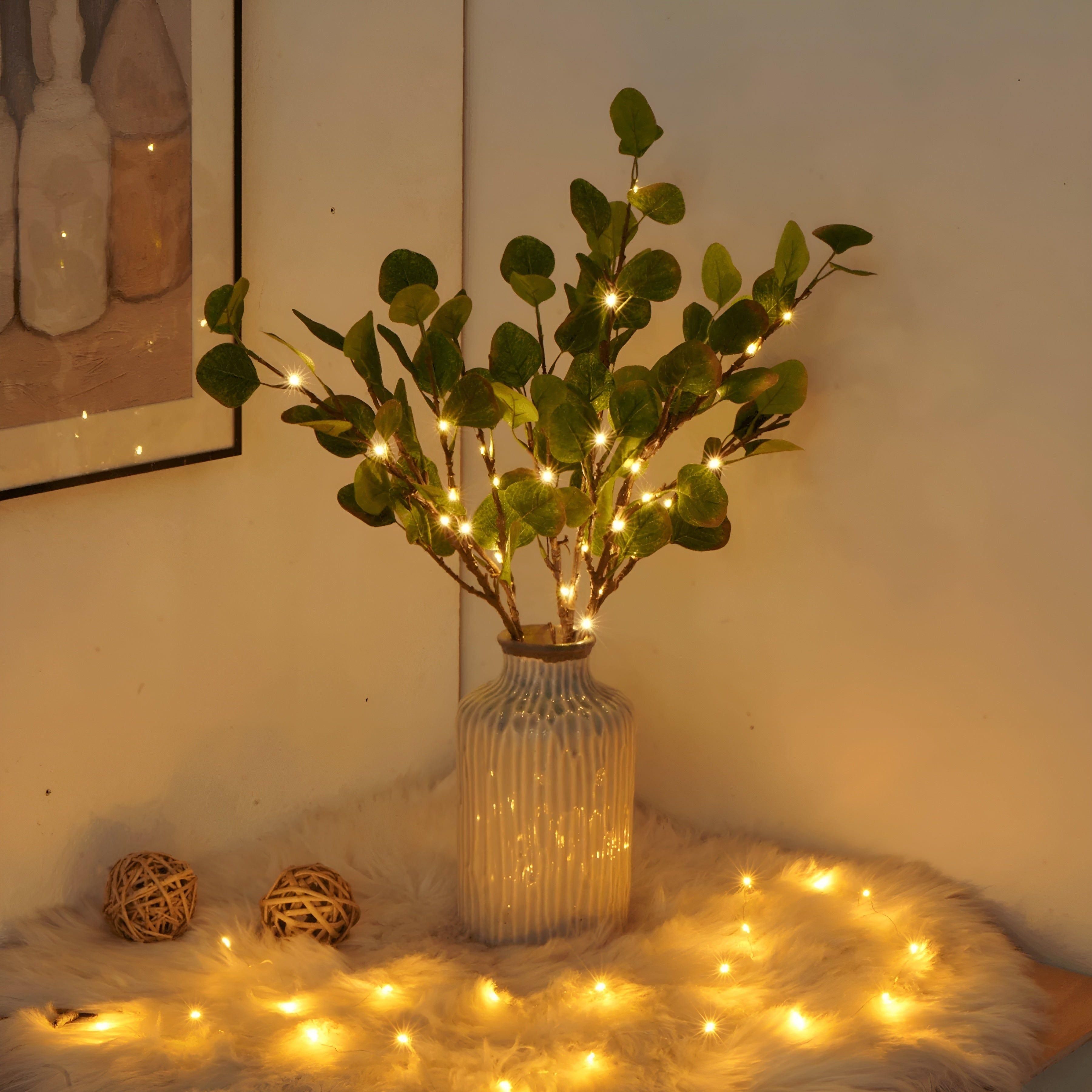 Luminara Branch – Decoratieve LED Lamp in Olijftak Design