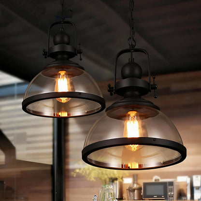 Hanglamp van ijzer en glas – Bonq